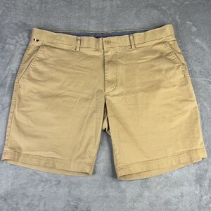 Tommy Hilfiger Shorts Mens 38 Khaki Flat Front Classic Chino Casual Stretch
